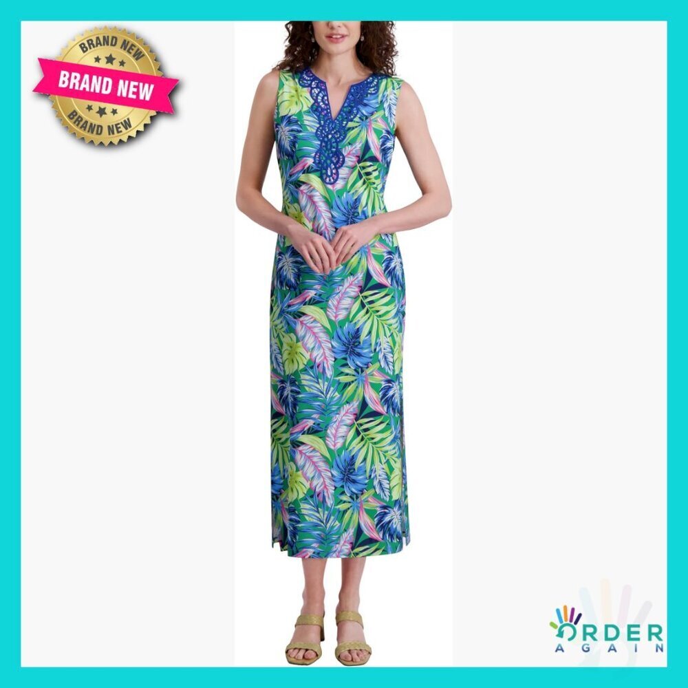 Sleeveless A-Line Sundress UPF Sun Protection Casual Resort Wear Travel Dress